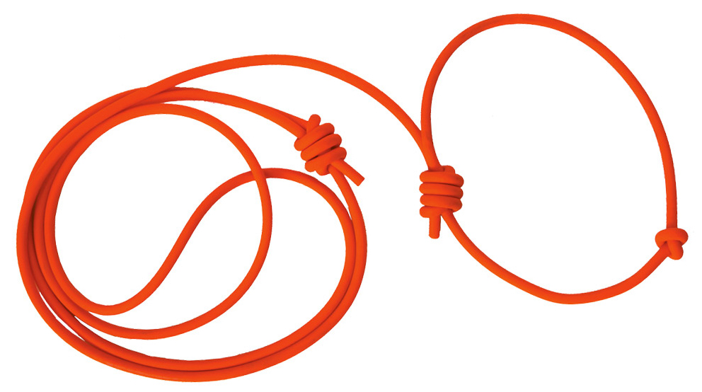 AKAH BioThane-Umhängeleine mit Halsung rund (2 m, signalorange)