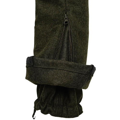 Reißverschluss der integrierten Gamasche am Beinende