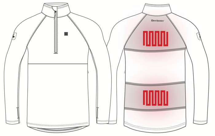 Schematische Darstellung mit Verteilung der Heizelemente