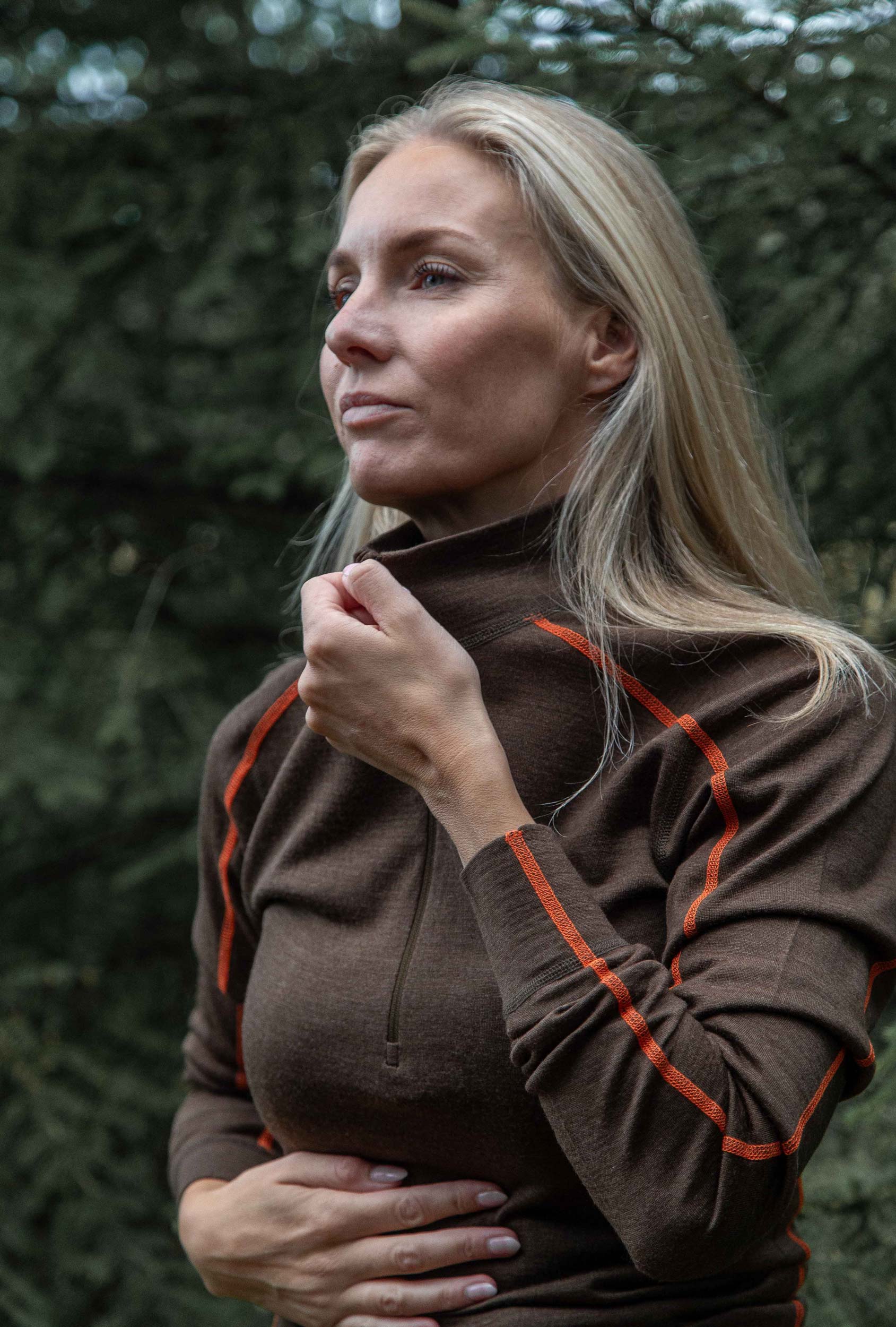 Northern Hunting Asthor Kal Half-Zip Merinoshirt langarm (Brown) Northern Hunting Asthor Kal Half-Zip Merinoshirt langarm (Brown)