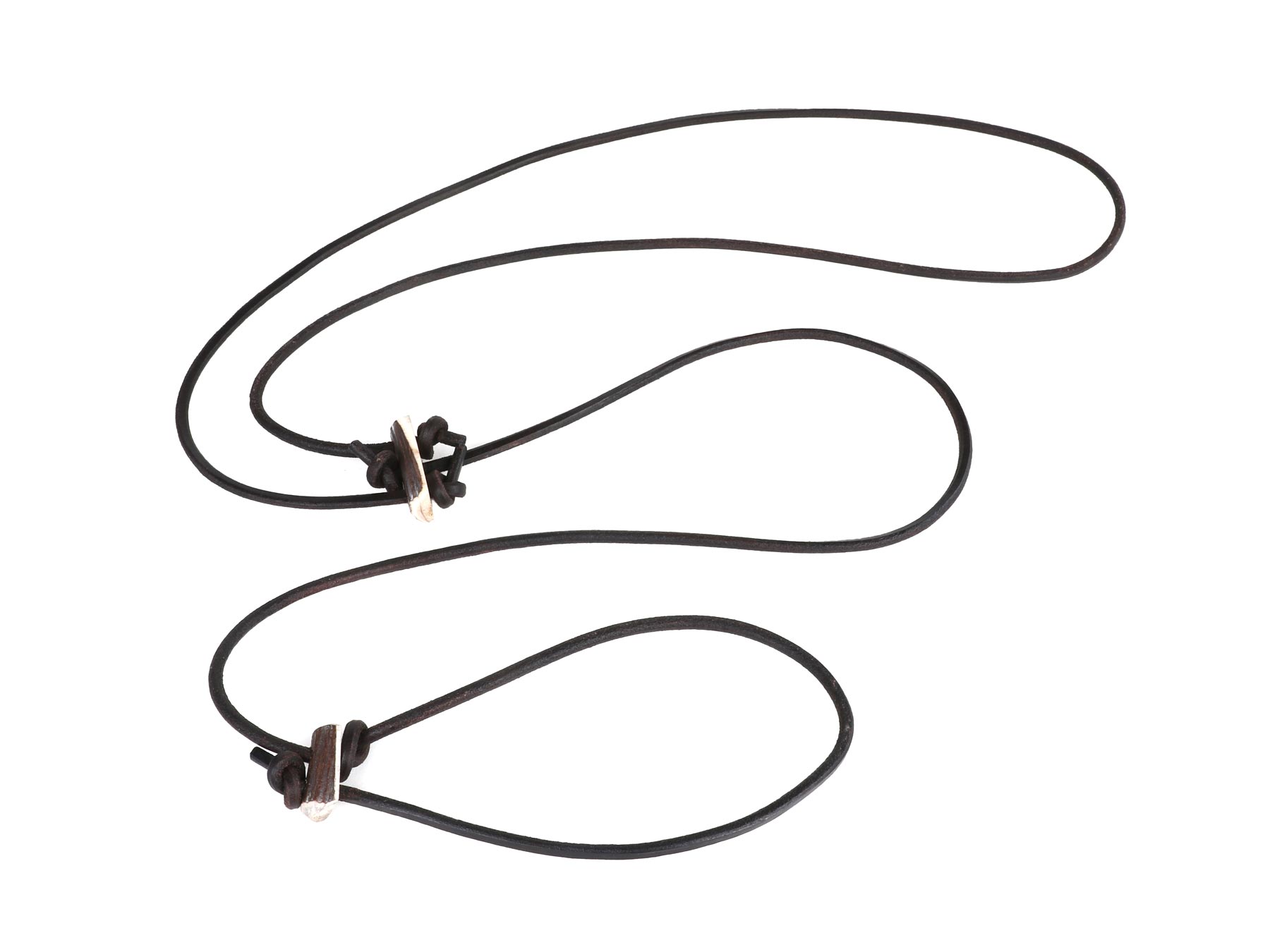 Mystique Lautlose Jagdleine aus Leder (braun)