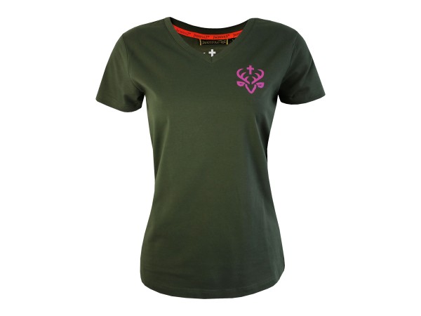 Jagdstolz Girlie T-Shirt Small Logo Pink