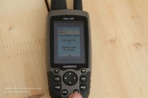 Name eingeben auf Garmin Astro 220