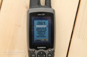 Einstellung des Garmin Astro 220 GPS-Hundeortungssystems