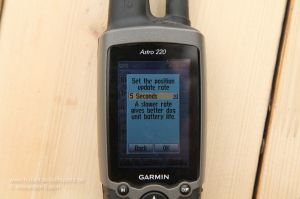 Einstellung des Garmin Astro 220 GPS-Hundeortungssystems