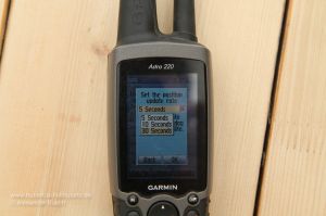 Einstellung des Garmin Astro 220 GPS-Hundeortungssystems