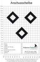 Benchrest-Zielscheibe für das Präzisionsschießen, drei Rauten