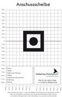 Hubertus-Fieldsports-Anschussscheibe für den Schießstand, Quadrat mit Punkt